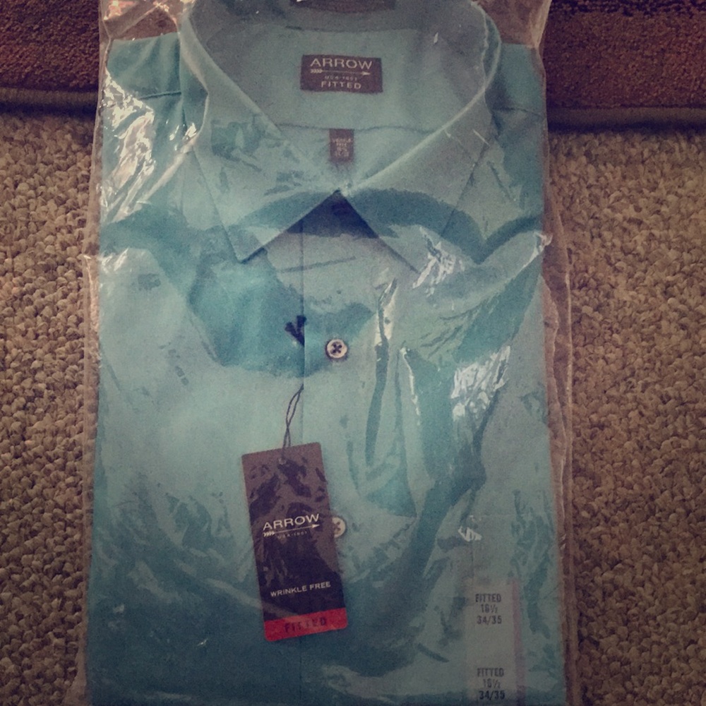 Arrow Wrinkle Free Dress Shirt Fitted- 16.5, 34/35